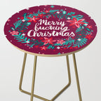 Merry F*cking Christmas - Maroon Side Table Gallery Image 2