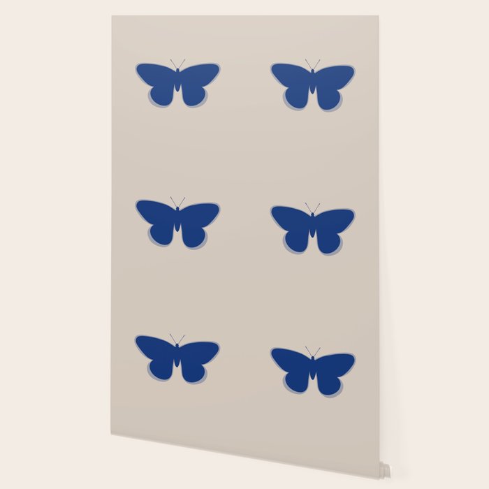 Butterfly Single in Blue and Stone Wallpaper Gallery Image 2