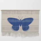 Butterfly Single in Blue and Stone Wall Hanging Gallery Image 1