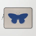 Butterfly Single in Blue and Stone Laptop Sleeve Gallery Image 1