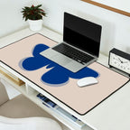 Butterfly Single in Blue and Stone Desk Mat Gallery Image 2