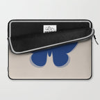 Butterfly Single in Blue and Stone Laptop Sleeve Gallery Image 2