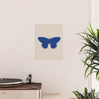 Butterfly Single in Blue and Stone Poster Gallery Image 2