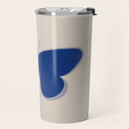 Butterfly Single in Blue and Stone Travel Mug Gallery Image 2