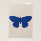 Butterfly Single in Blue and Stone Stationery Card Gallery Image 2