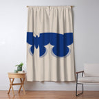 Butterfly Single in Blue and Stone Window Curtain Gallery Image 5