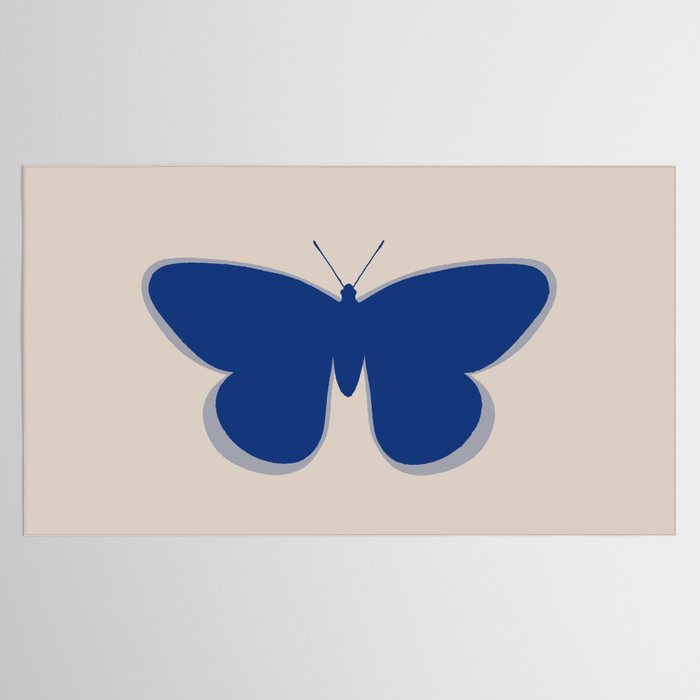 Butterfly Single in Blue and Stone Tablecloth Gallery Image 2