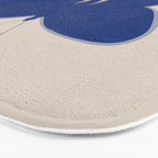 Butterfly Single in Blue and Stone Bath Mat Gallery Image 3