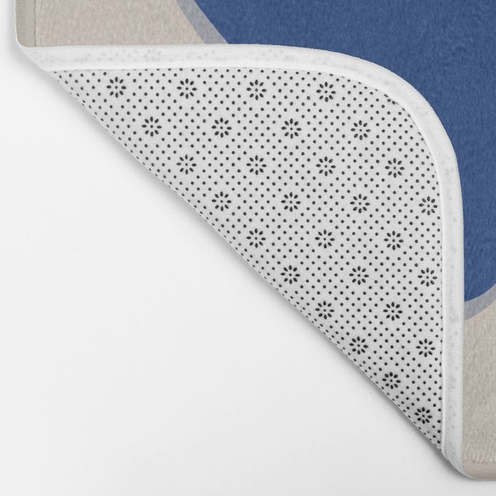 Butterfly Single in Blue and Stone Bath Mat Gallery Image 2