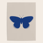 Butterfly Single in Blue and Stone Poster Gallery Image 4