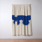 Butterfly Single in Blue and Stone Window Curtain Gallery Image 3