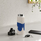 Butterfly Single in Blue and Stone Water Bottle Gallery Image 4