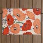 Flower market Rome inspiration Outdoor Rug Gallery Image 1