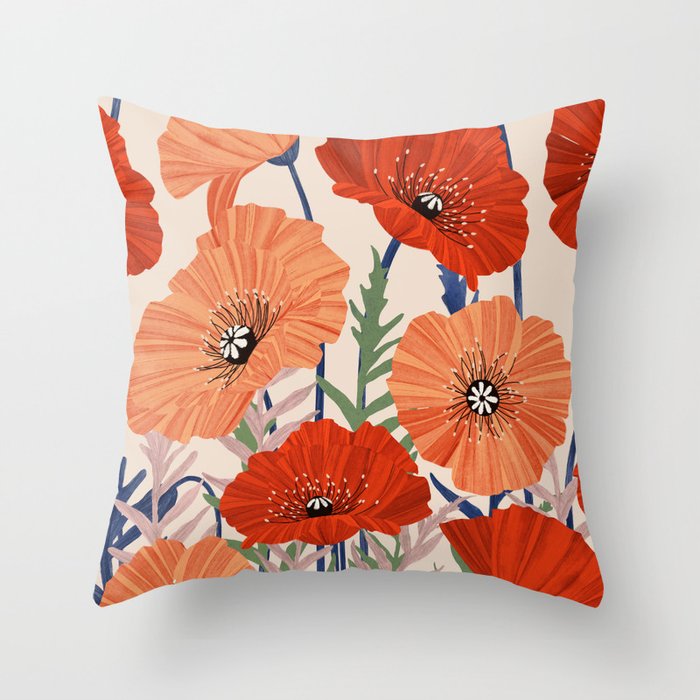 Flower market Rome inspiration Throw Pillow Gallery Image 6