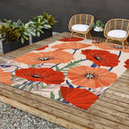 Flower market Rome inspiration Outdoor Rug Gallery Image 2