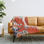 Flower market Rome inspiration Throw Blanket Gallery Image 1