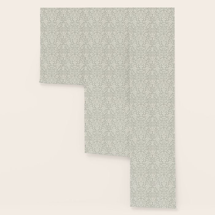 William Morris Pure Acorn Soft Pebble Grey & White Wallpaper Gallery Image 3