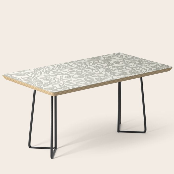 William Morris Pure Acorn Soft Pebble Grey & White Coffee Table Gallery Image 1