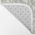 William Morris Pure Acorn Soft Pebble Grey & White Bath Mat Gallery Image 2