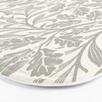 William Morris Pure Acorn Soft Pebble Grey & White Bath Mat Gallery Image 3
