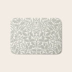 William Morris Pure Acorn Soft Pebble Grey & White Bath Mat Gallery Image 1