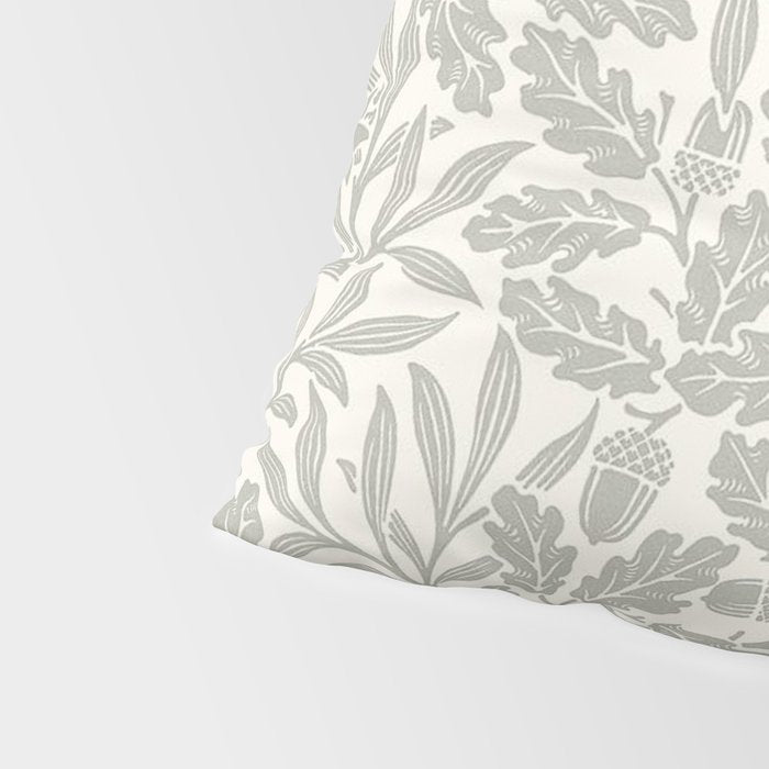 William Morris Pure Acorn Soft Pebble Grey & White Pillow Sham Gallery Image 4