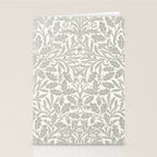 William Morris Pure Acorn Soft Pebble Grey & White Stationery Card Gallery Image 2