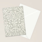 William Morris Pure Acorn Soft Pebble Grey & White Stationery Card Gallery Image 2