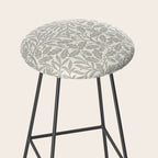 William Morris Pure Acorn Soft Pebble Grey & White Stool Gallery Image 2