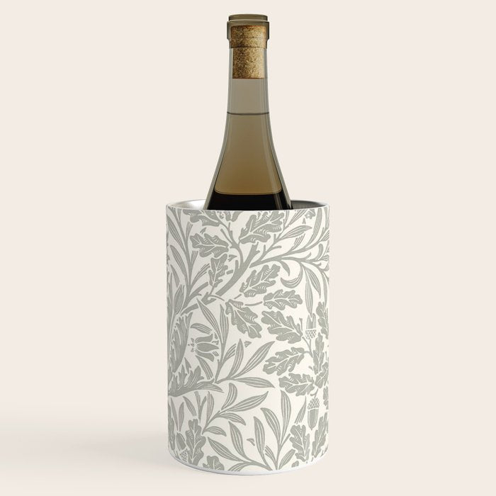 William Morris Pure Acorn Soft Pebble Grey & White Wine Chiller Gallery Image 2