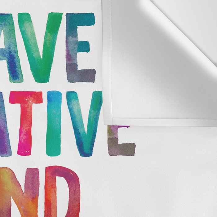 BE BRAVE BE CREATIVE BE KIND BE THANKFUL BE HAPPY BE YOU rainbow watercolor Wall Tapestry Gallery Image 3