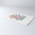BE BRAVE BE CREATIVE BE KIND BE THANKFUL BE HAPPY BE YOU rainbow watercolor Rug Gallery Image 3