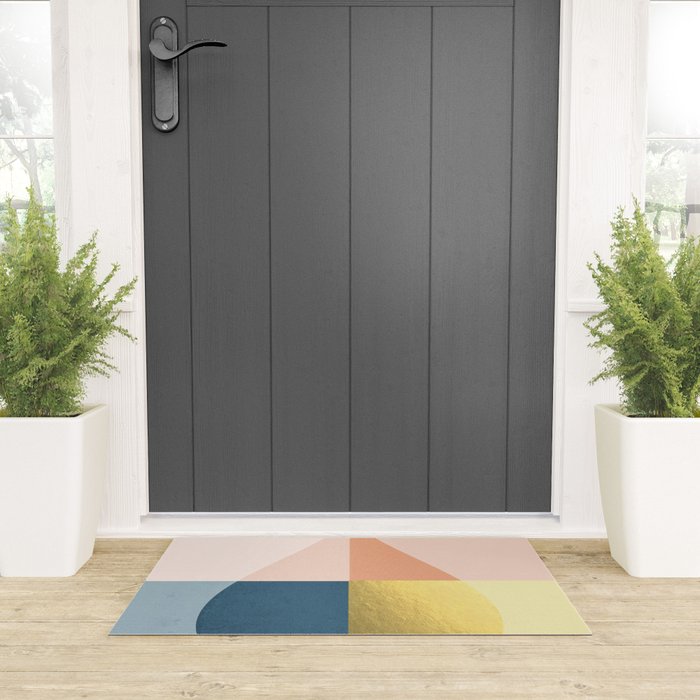 Geometric raindrop Welcome Mat Gallery Image 3