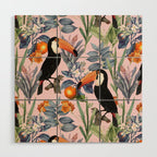 Tucan Garden #pattern #illustration Wood Wall Art Gallery Image 1