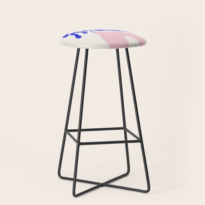 Blue Matisse Ferns II Stool Gallery Image 1