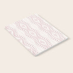 Wavy lines and tiny blooms - dusty pink and beige cream tones pattern Notebook Gallery Image 2