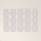 Wavy lines and tiny blooms - dusty pink and beige cream tones pattern Welcome Mat Gallery Image 1