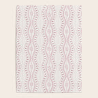 Wavy lines and tiny blooms - dusty pink and beige cream tones pattern Poster Gallery Image 4