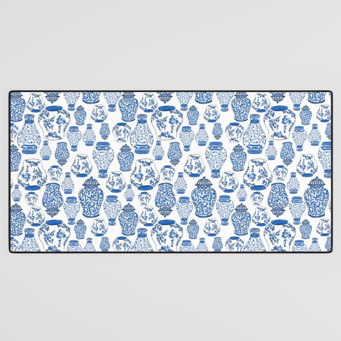 Chinoiserie Blue and White Jars Desk Mat Gallery Image 3