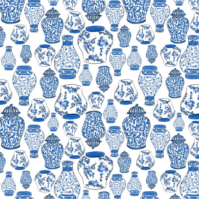 Chinoiserie Blue and White Jars Coffee Mug Gallery Image 2