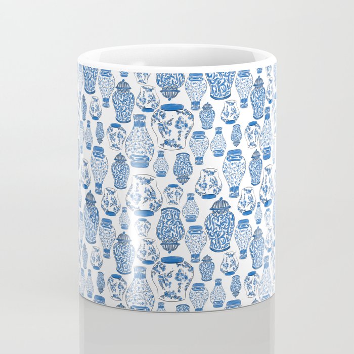 Chinoiserie Blue and White Jars Coffee Mug Gallery Image 4