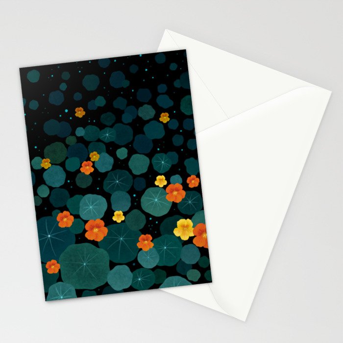 Nasturtium Garden Stationery Card Gallery Image 2