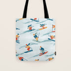 Retro Sportive Ski alpine light Tote Bag Gallery Image 1