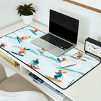 Retro Sportive Ski alpine light Desk Mat Gallery Image 2