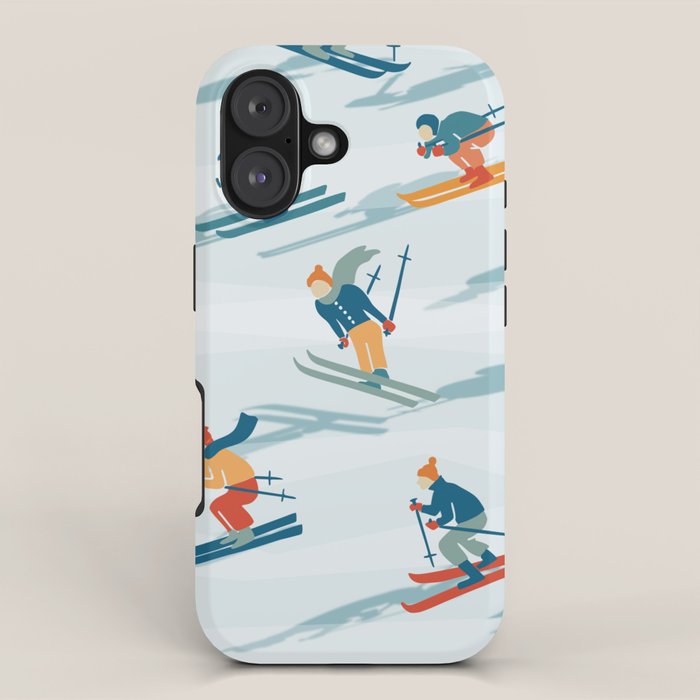 Retro Sportive Ski alpine light iPhone Case Gallery Image 1