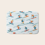 Retro Sportive Ski alpine light Bath Mat Gallery Image 1