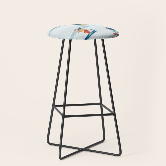 Retro Sportive Ski alpine light Stool Gallery Image 1