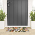Vintage Tropical Flower And Bird Garden Welcome Mat Gallery Image 3