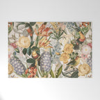 Vintage Tropical Flower And Bird Garden Welcome Mat Gallery Image 1