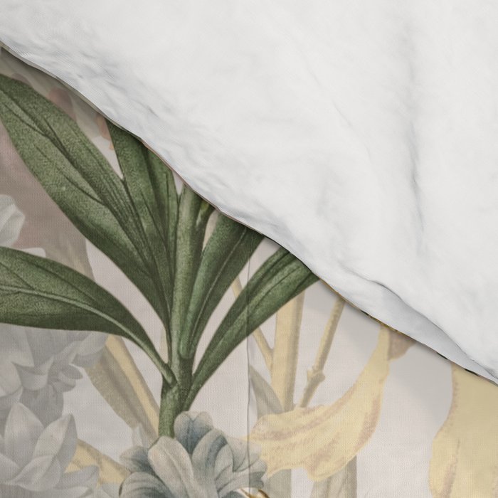 Vintage Tropical Flower And Bird Garden Comforter Gallery Image 4